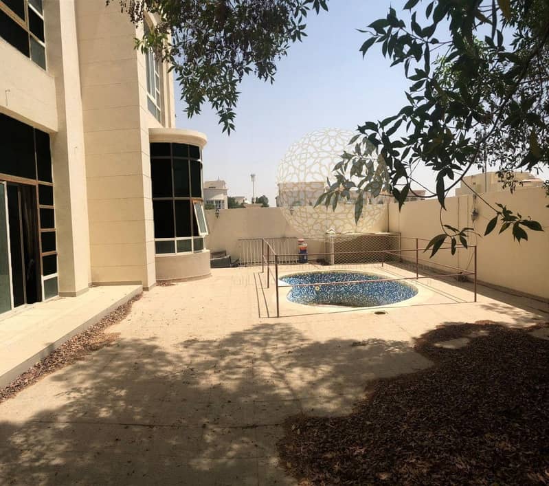 4 PERFECTLY MADE 5 BEDROOM COMPOUND VILLA WITH SWIMMING POOL AND MAID ROOM FOR RENT IN KHALIFA CITY A