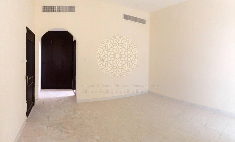 12 PERFECTLY MADE 5 BEDROOM COMPOUND VILLA WITH SWIMMING POOL AND MAID ROOM FOR RENT IN KHALIFA CITY A