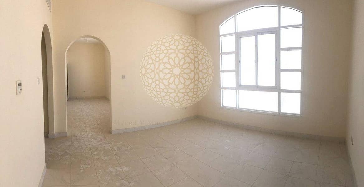 14 PERFECTLY MADE 5 BEDROOM COMPOUND VILLA WITH SWIMMING POOL AND MAID ROOM FOR RENT IN KHALIFA CITY A
