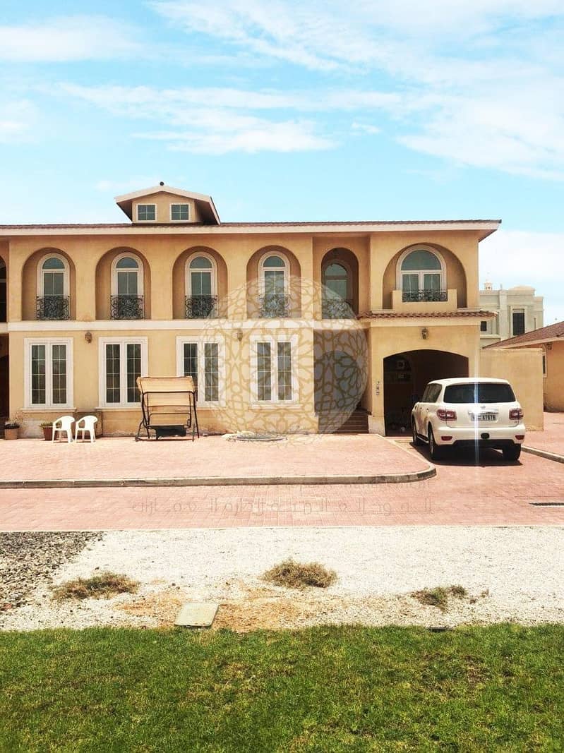 BEAUTIFUL 4 BR COMPOUND (3 villa only) VILLA WITH  MAID ROOM & SWIMMING POOL AND GARDEN VIEW FOR RENT IN KHALIFA CITY A