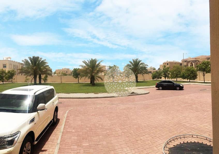 5 BEAUTIFUL 4 BR COMPOUND (3 villa only) VILLA WITH  MAID ROOM & SWIMMING POOL AND GARDEN VIEW FOR RENT IN KHALIFA CITY A