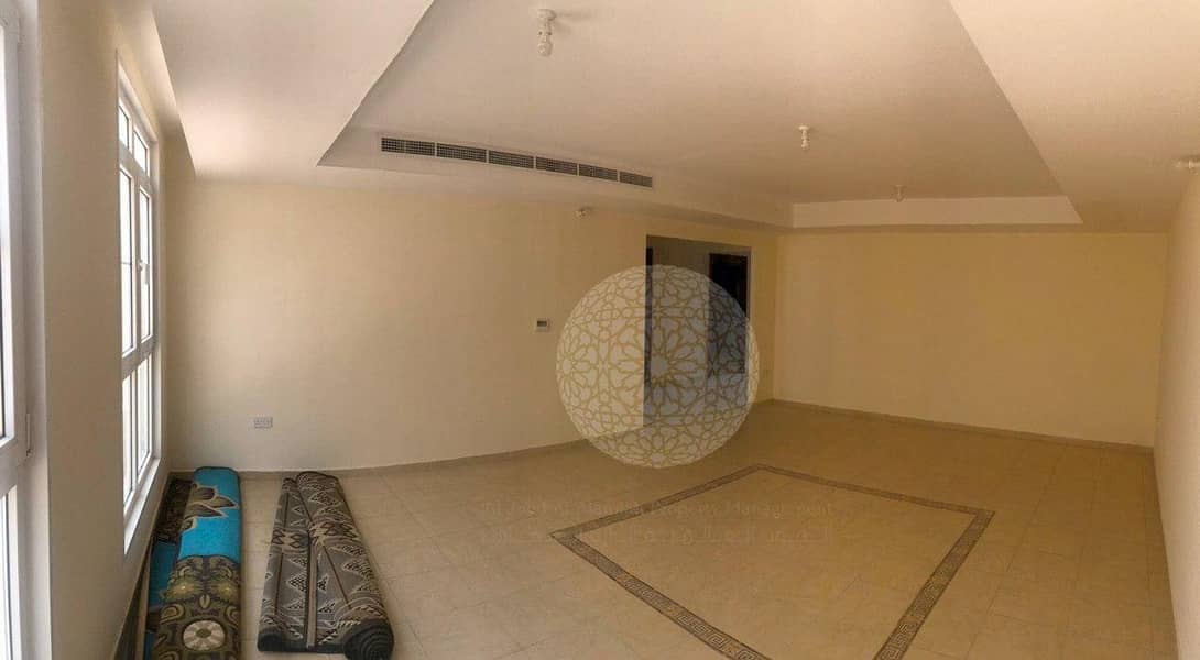 16 BEAUTIFUL 4 BR COMPOUND (3 villa only) VILLA WITH  MAID ROOM & SWIMMING POOL AND GARDEN VIEW FOR RENT IN KHALIFA CITY A