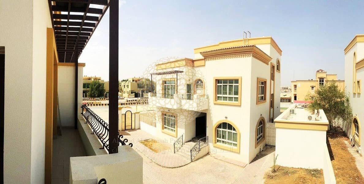 3 ULTRA-FINE 6 MASTER BEDROOM COMPOUND VILLA WITH MAID ROOM FOR RENT IN KHALIFA CITY A