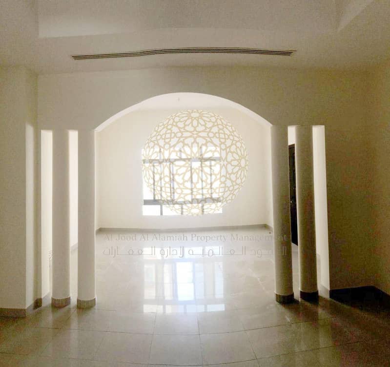 6 ULTRA-FINE 6 MASTER BEDROOM COMPOUND VILLA WITH MAID ROOM FOR RENT IN KHALIFA CITY A