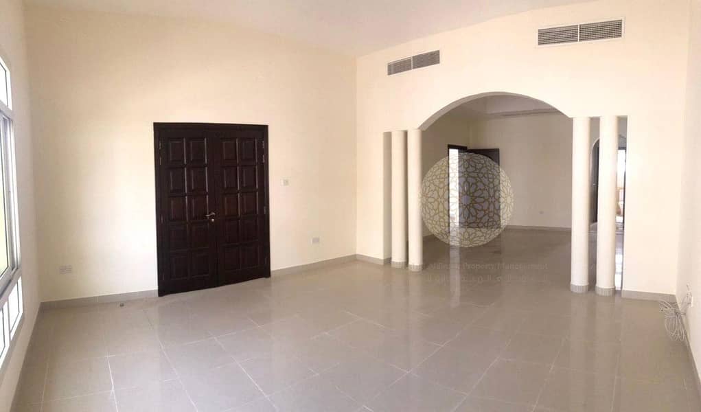 9 ULTRA-FINE 6 MASTER BEDROOM COMPOUND VILLA WITH MAID ROOM FOR RENT IN KHALIFA CITY A