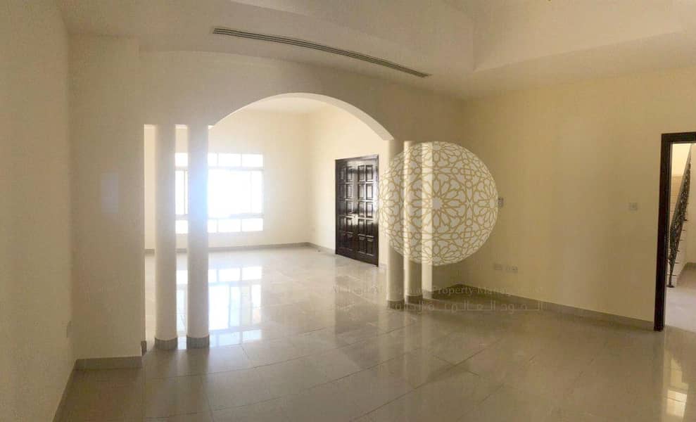 10 ULTRA-FINE 6 MASTER BEDROOM COMPOUND VILLA WITH MAID ROOM FOR RENT IN KHALIFA CITY A
