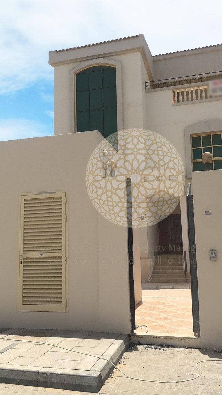 7 AMAZING 6 BEDROOM SEMI INDEPENDENT VILLA WITH MAID ROOM FOR RENT IN KHALIFA CITY A