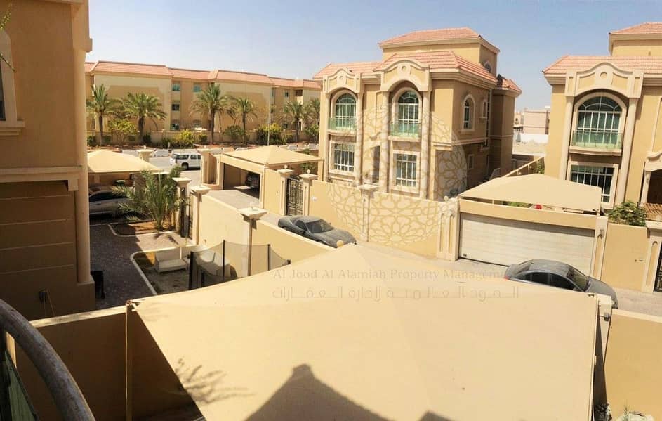 10 BEAUTIFUL 6 BEDROOM COMPOUND VILLA WITH MAID ROOM FOR RENT IN KHALIFA CITY A