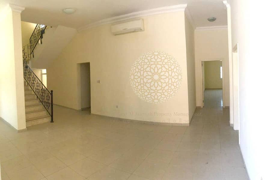 7 SWEET AND BRIGHT 4 BEDROOM COMPOUND VILLA WITH MAJLIS AND MAID ROOM FOR RENT IN KHALIFA CITY A