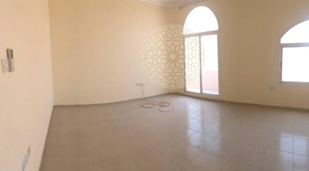 10 SWEET AND BRIGHT 4 BEDROOM COMPOUND VILLA WITH MAJLIS AND MAID ROOM FOR RENT IN KHALIFA CITY A