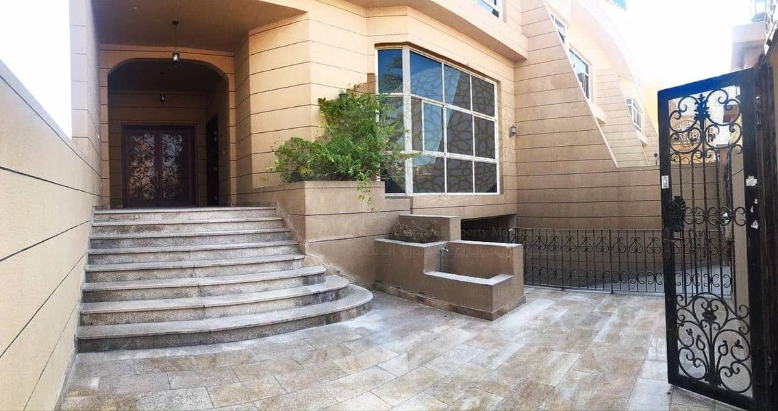 9 VIP 5 BEDROOM SEMI INDEPENDENT VILLA WITH SWIMMING POOL AND BASEMENT CAR PARKING FOR RENT IN AL NAHYAN