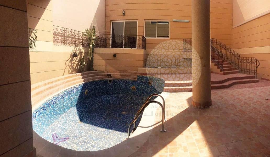 11 VIP 5 BEDROOM SEMI INDEPENDENT VILLA WITH SWIMMING POOL AND BASEMENT CAR PARKING FOR RENT IN AL NAHYAN