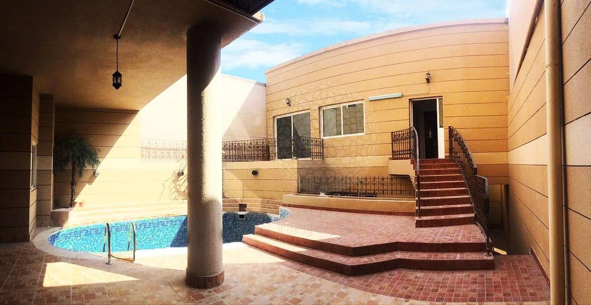 13 VIP 5 BEDROOM SEMI INDEPENDENT VILLA WITH SWIMMING POOL AND BASEMENT CAR PARKING FOR RENT IN AL NAHYAN