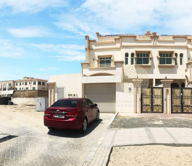 2 BEAUTIFUL 6 BEDROOM SEMI INDEPENDENT VILLA WITH MAID ROOM AND BACKYARD SPACE FOR RENT IN KHALIFA CITY A