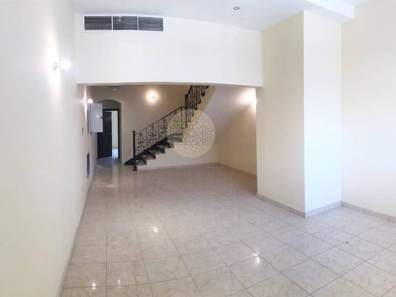 4 BEAUTIFUL 6 BEDROOM SEMI INDEPENDENT VILLA WITH MAID ROOM AND BACKYARD SPACE FOR RENT IN KHALIFA CITY A