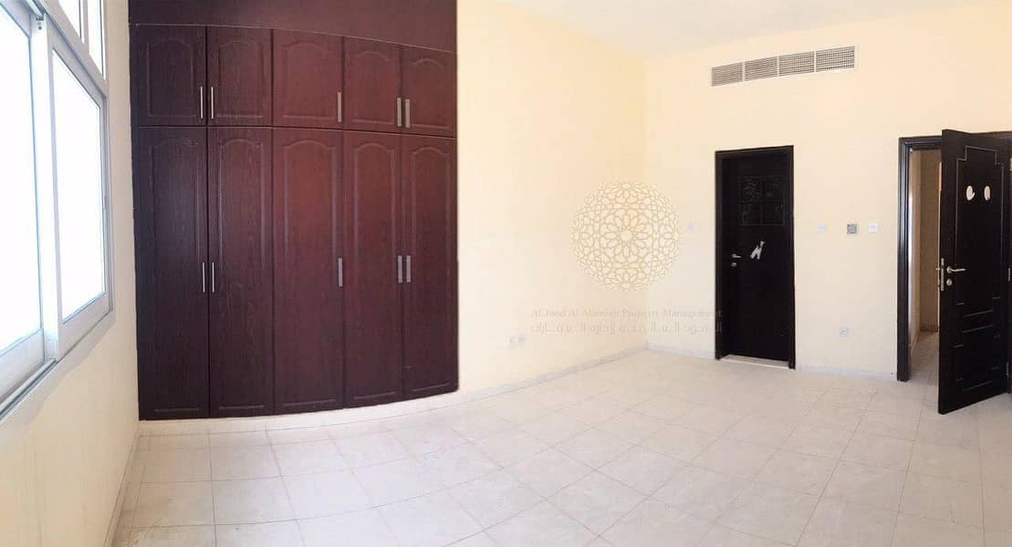 10 BEAUTIFUL 6 BEDROOM SEMI INDEPENDENT VILLA WITH MAID ROOM AND BACKYARD SPACE FOR RENT IN KHALIFA CITY A