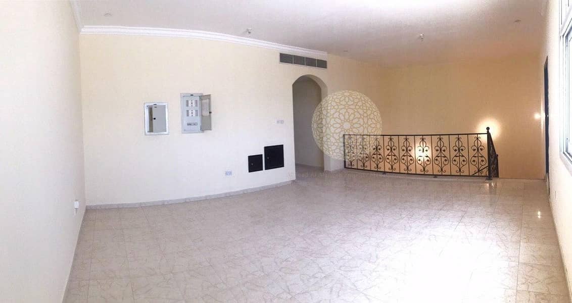 12 BEAUTIFUL 6 BEDROOM SEMI INDEPENDENT VILLA WITH MAID ROOM AND BACKYARD SPACE FOR RENT IN KHALIFA CITY A