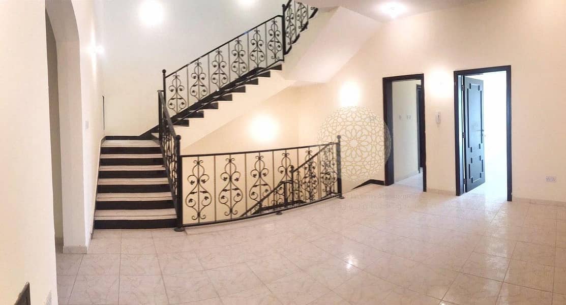13 BEAUTIFUL 6 BEDROOM SEMI INDEPENDENT VILLA WITH MAID ROOM AND BACKYARD SPACE FOR RENT IN KHALIFA CITY A
