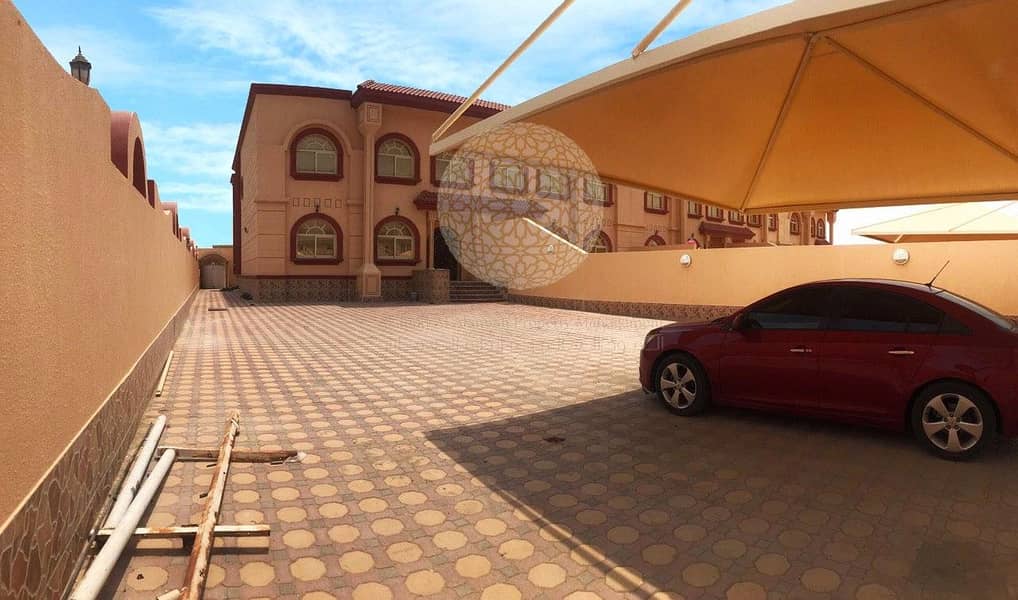MASSIVE 6 BEDROOM SEMI-INDEPENDENT VILLA WITH BIG HOSH AND MULHAQ FOR RENT IN MOHAMMED BIN ZAYED CITY
