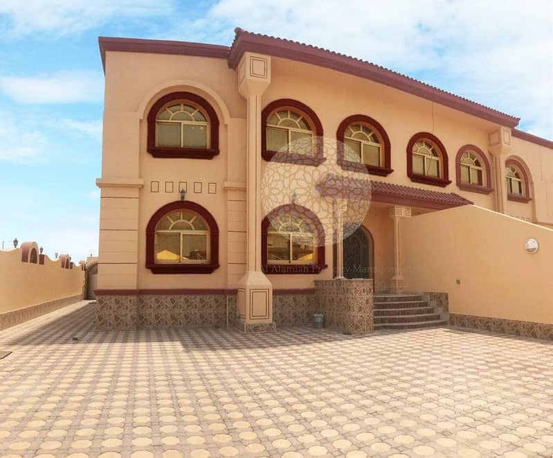 8 MASSIVE 6 BEDROOM SEMI-INDEPENDENT VILLA WITH BIG HOSH AND MULHAQ FOR RENT IN MOHAMMED BIN ZAYED CITY