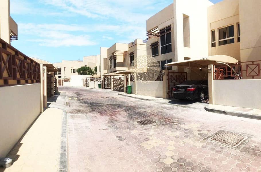 2 BEAUTIFUL 3 BEDROOM CORNER COMPOUND VILLA WITH GARDEN SPACE FOR RENT IN KHALIFA CITY A