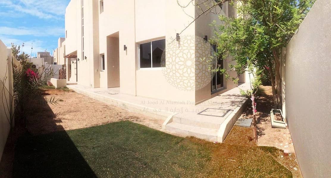 8 BEAUTIFUL 3 BEDROOM CORNER COMPOUND VILLA WITH GARDEN SPACE FOR RENT IN KHALIFA CITY A