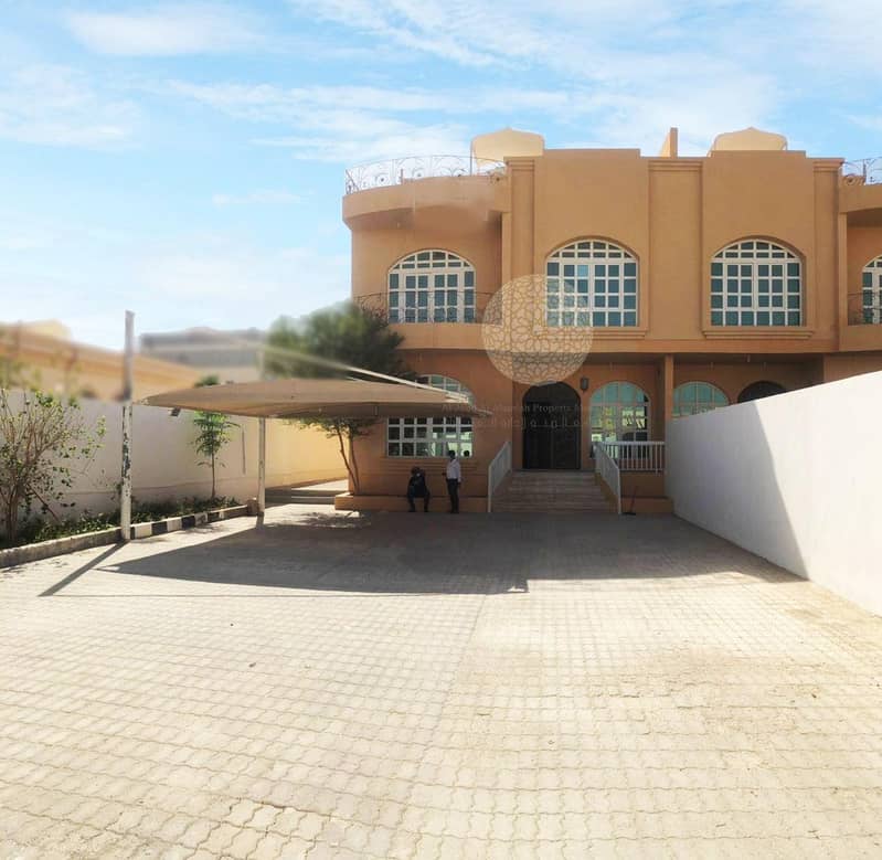 EXCELLENT FINISHING 5 MASTER BEDROOM SEMI INDEPENDENT VILLA WITH DRIVER ROOM AND MAID ROOM FOR RENT IN KHALIFA CITY A