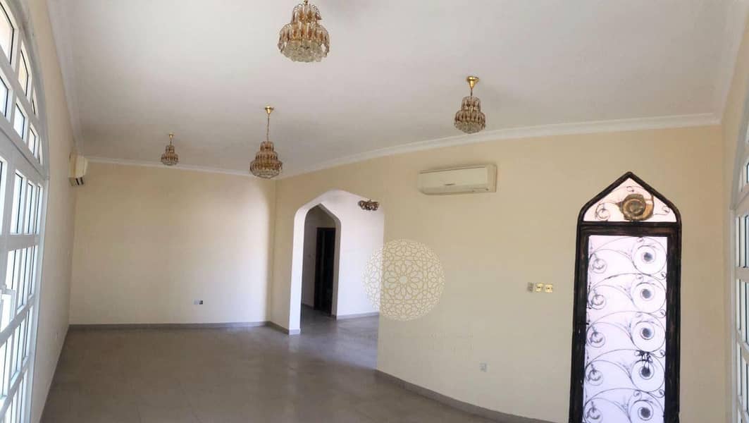 7 EXCELLENT FINISHING 5 MASTER BEDROOM SEMI INDEPENDENT VILLA WITH DRIVER ROOM AND MAID ROOM FOR RENT IN KHALIFA CITY A