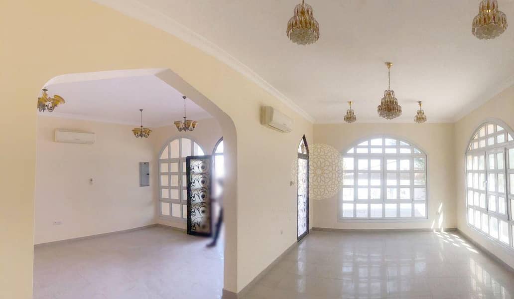 8 EXCELLENT FINISHING 5 MASTER BEDROOM SEMI INDEPENDENT VILLA WITH DRIVER ROOM AND MAID ROOM FOR RENT IN KHALIFA CITY A