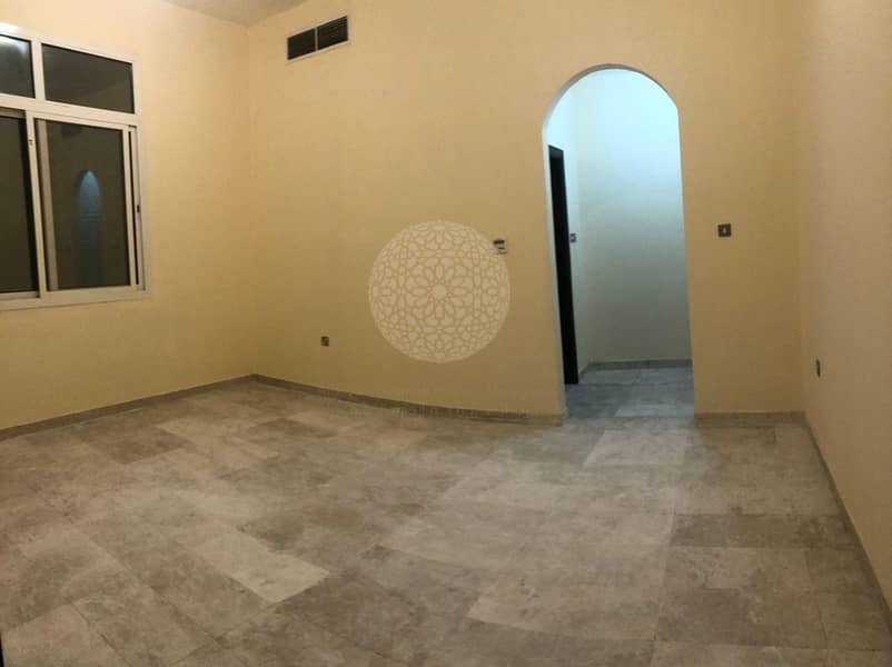 7 6BR independent Stone finishing villa in Khalifa City A with driver room.