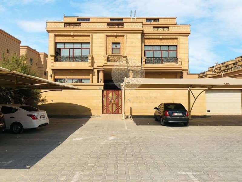 STUNNING COMPOUND 6 MASTER BEDROOM VILLA WITH SWIMMING POOL AND DRIVER ROOM FOR RENT IN KHALIFA CITY A