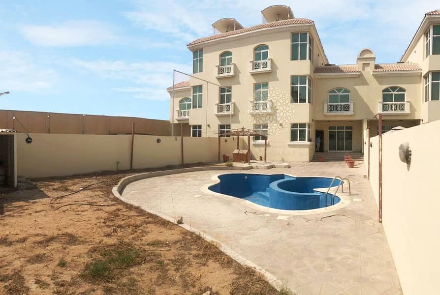 24 STUNNING 5 MASTER INDEPENDENT VILLA WITH SWIMMING POOL AND DRIVER ROOM FOR RENT IN MOHAMMED BIN ZAYED CITY