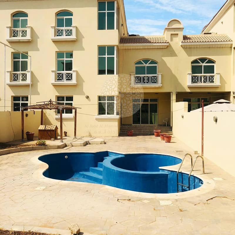 26 STUNNING 5 MASTER INDEPENDENT VILLA WITH SWIMMING POOL AND DRIVER ROOM FOR RENT IN MOHAMMED BIN ZAYED CITY
