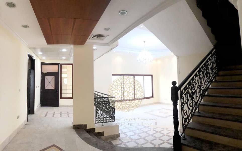 7 STUNNING COMPOUND 6 MASTER BEDROOM VILLA WITH SWIMMING POOL AND DRIVER ROOM FOR RENT IN KHALIFA CITY A