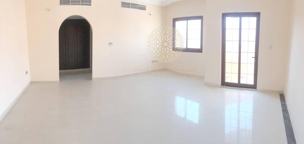 11 STUNNING COMPOUND 6 MASTER BEDROOM VILLA WITH SWIMMING POOL AND DRIVER ROOM FOR RENT IN KHALIFA CITY A