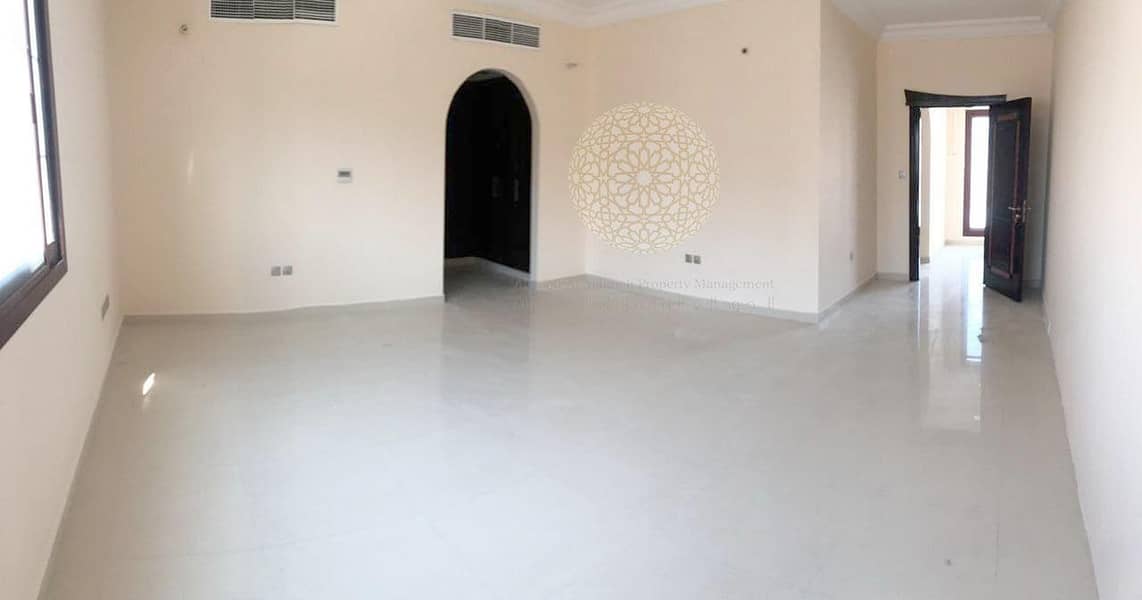 12 STUNNING COMPOUND 6 MASTER BEDROOM VILLA WITH SWIMMING POOL AND DRIVER ROOM FOR RENT IN KHALIFA CITY A