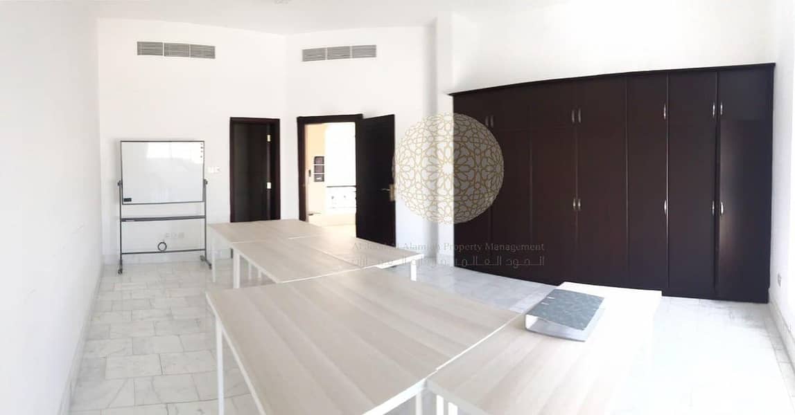 10 NATURALLY LIT INDEPENDENT VILLA WITH 4 MASTER BEDROOM AND BIG FRONT YARD SPACE FOR RENT IN KHALIFA CITY A