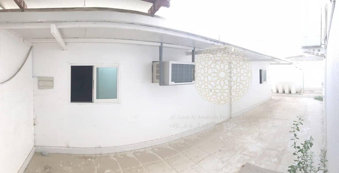 22 NATURALLY LIT INDEPENDENT VILLA WITH 4 MASTER BEDROOM AND BIG FRONT YARD SPACE FOR RENT IN KHALIFA CITY A