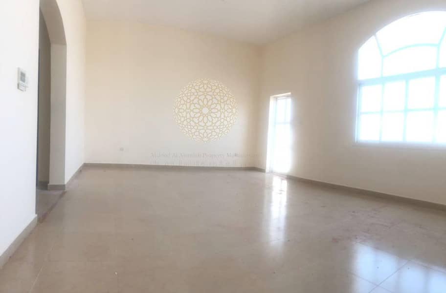 9 STUNNING SEMI INDEPENDENT VILLA WITH DRIVER ROOM ANS KITCHEN OUTSIDE FOR RENT IN KHALIFA CITY A