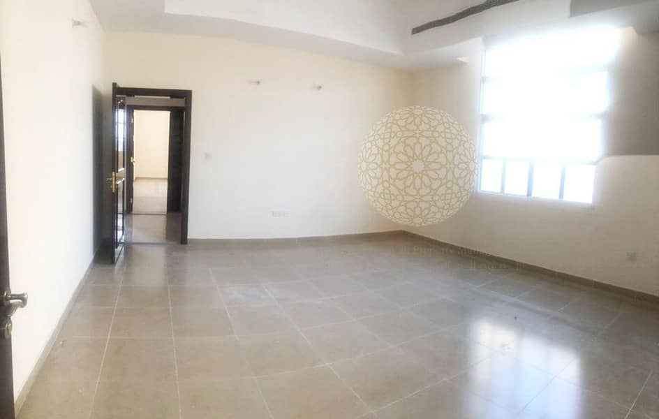 10 STUNNING SEMI INDEPENDENT VILLA WITH DRIVER ROOM ANS KITCHEN OUTSIDE FOR RENT IN KHALIFA CITY A