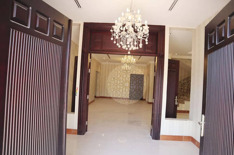 7 SPECTACULAR INDEPENDENT 5 MASTER BEDROOM VILLA WITH DRIVER ROOM & BIG HOSH FOR RENT IN KHALIFA CITY A