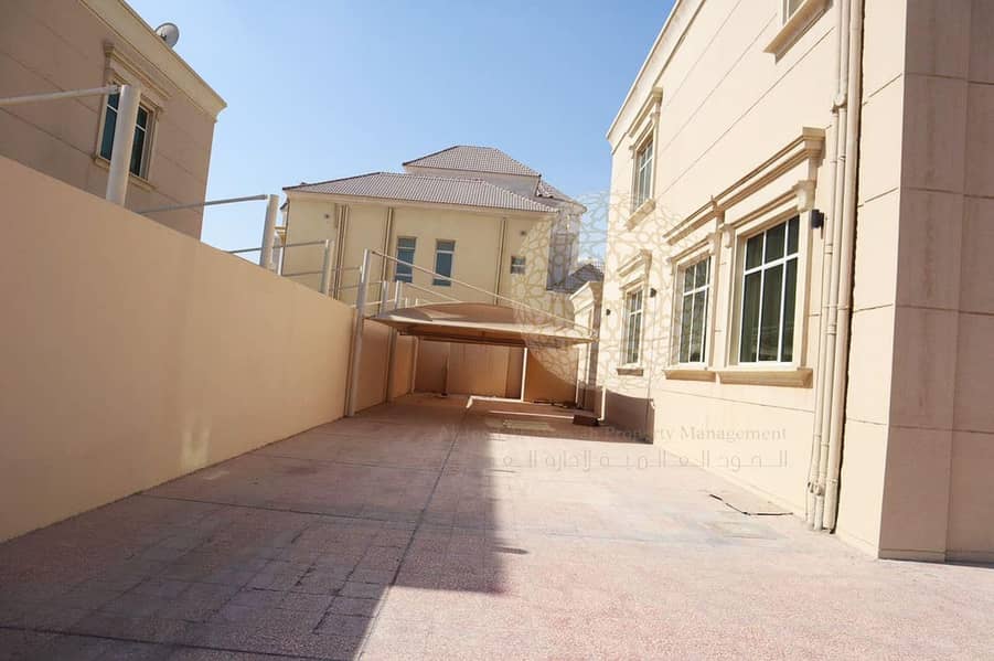 8 SPECTACULAR INDEPENDENT 5 MASTER BEDROOM VILLA WITH DRIVER ROOM & BIG HOSH FOR RENT IN KHALIFA CITY A