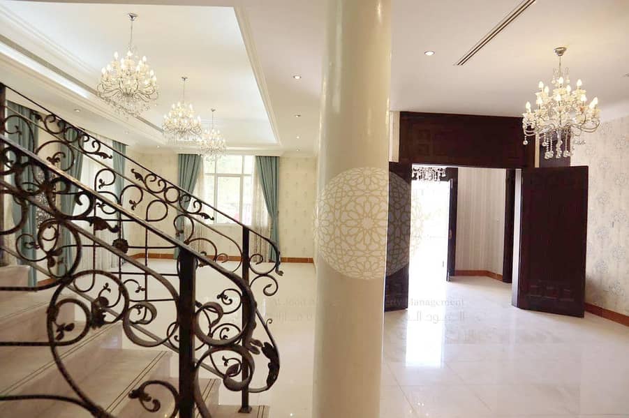 11 SPECTACULAR INDEPENDENT 5 MASTER BEDROOM VILLA WITH DRIVER ROOM & BIG HOSH FOR RENT IN KHALIFA CITY A