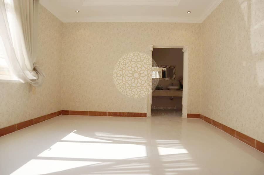 16 SPECTACULAR INDEPENDENT 5 MASTER BEDROOM VILLA WITH DRIVER ROOM & BIG HOSH FOR RENT IN KHALIFA CITY A