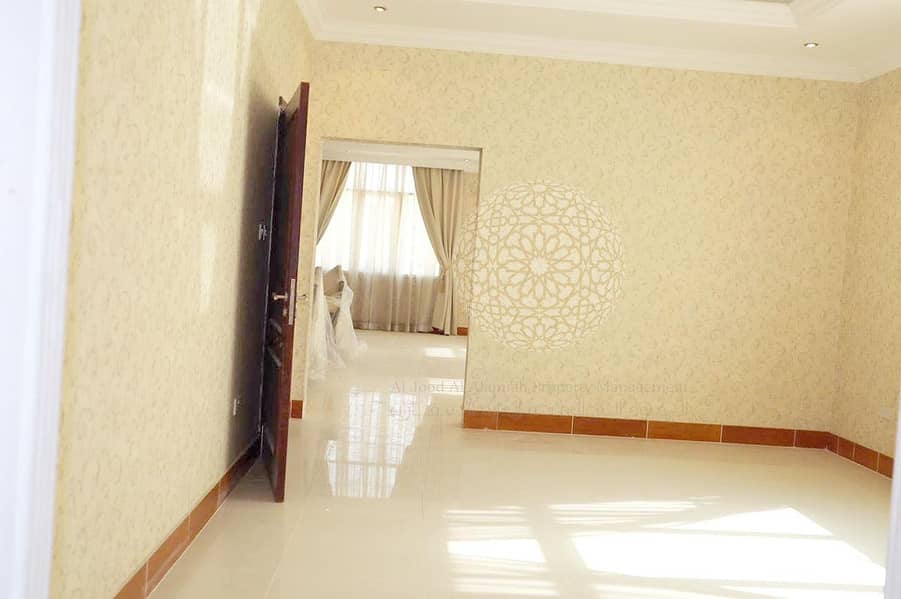 28 SPECTACULAR INDEPENDENT 5 MASTER BEDROOM VILLA WITH DRIVER ROOM & BIG HOSH FOR RENT IN KHALIFA CITY A
