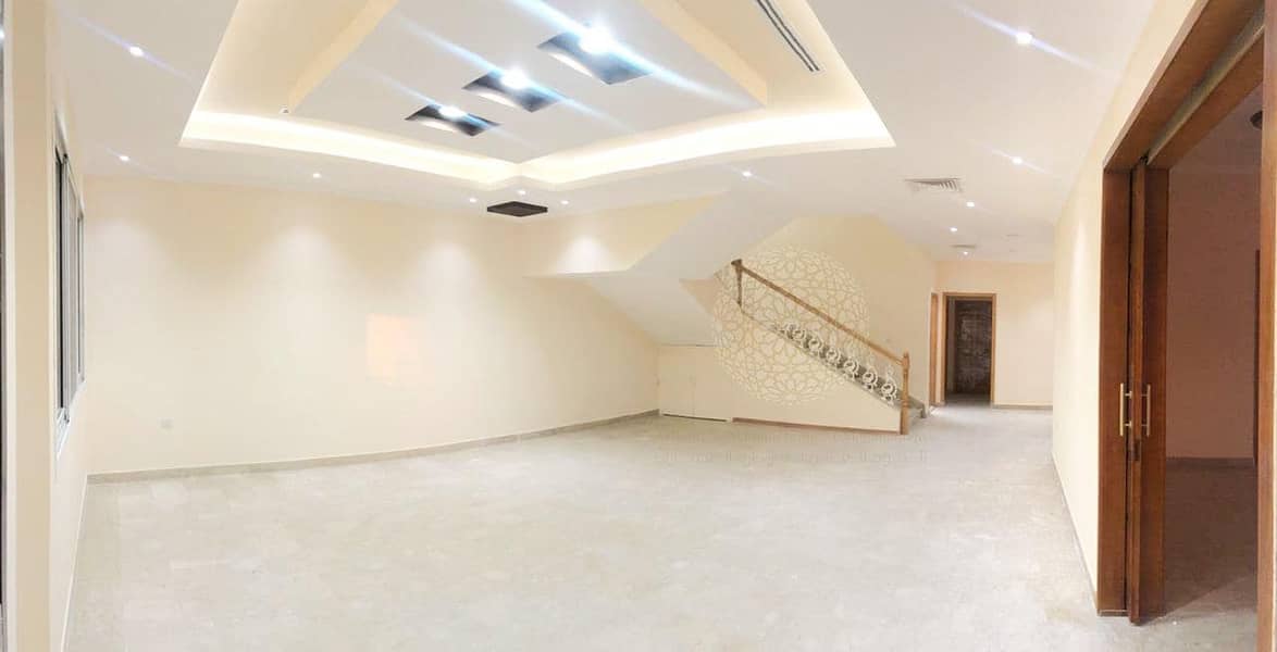 7 NEWLY RENOVATED HIGH QUALITY 6 BEDROOM SEMI INDEPENDENT VILLA WITH KITCHEN INSIDE AND OUTSIDE FOR RENT IN ABUDHABI