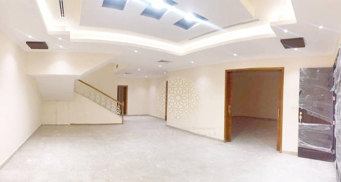 8 NEWLY RENOVATED HIGH QUALITY 6 BEDROOM SEMI INDEPENDENT VILLA WITH KITCHEN INSIDE AND OUTSIDE FOR RENT IN ABUDHABI