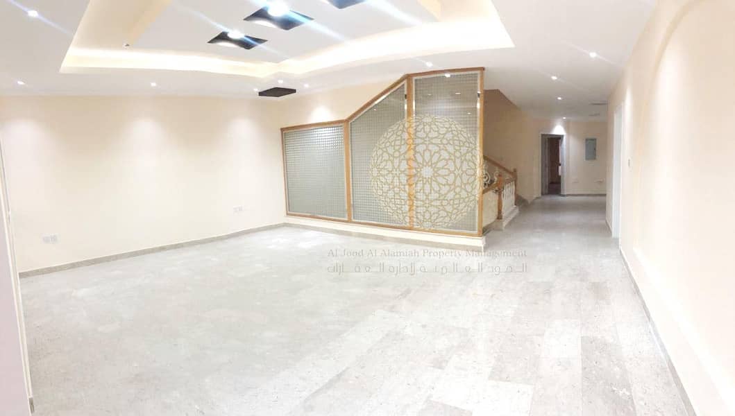 13 NEWLY RENOVATED HIGH QUALITY 6 BEDROOM SEMI INDEPENDENT VILLA WITH KITCHEN INSIDE AND OUTSIDE FOR RENT IN ABUDHABI