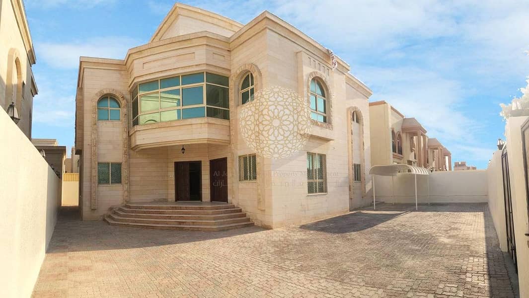FABULOUS INDEPENDENT 6 BEDROOM VILLA WITH MULHAQ AND DRIVER ROOM FOR RENT IN KHALIFA CITY A