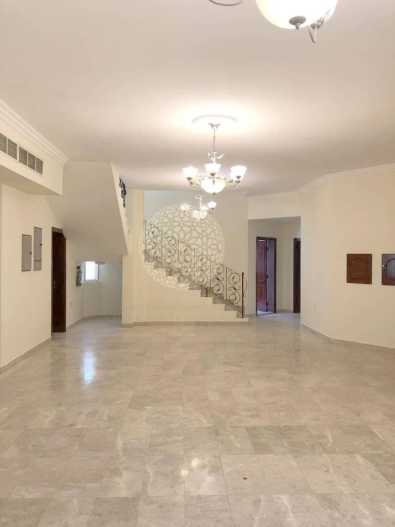 9 FABULOUS INDEPENDENT 6 BEDROOM VILLA WITH MULHAQ AND DRIVER ROOM FOR RENT IN KHALIFA CITY A